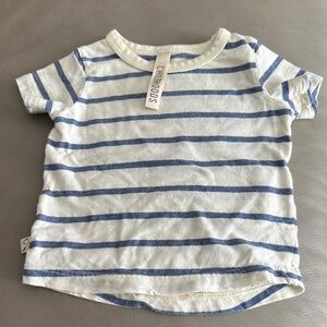 Kids Short Sleeve Blue & White Stripe Tee